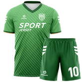 绿斜線ユニフォーム サッカー
